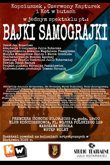 Plakat Spektakl teatralny „Bajki samograjki” według tekstu Jana Brzechwy