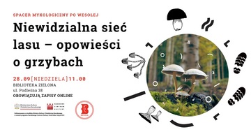 Plakat Niewidzialna sieć lasu - spacer mykologiczny po Wesołej