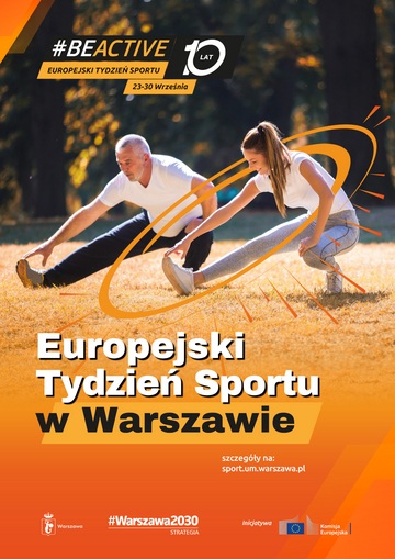 Plakat Gra terenowa podczas Europejskiego Tygodnia Sportu – sportowa przygoda dla mieszkańców Wesołej