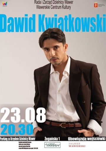 Plakat Koncert Dawida Kwiatkowskiego – letni występ na scenie plenerowej