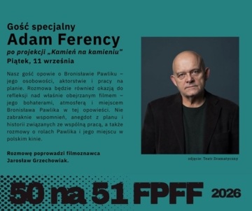 Plakat „Kamień na kamieniu” w Wesołej. Adam Ferency opowie o Bronisławie Pawliku