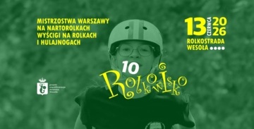Plakat Jubileuszowe Rolkowisko – wyścigi na rolkach, wrotkach, hulajnogach i nartorolkach
