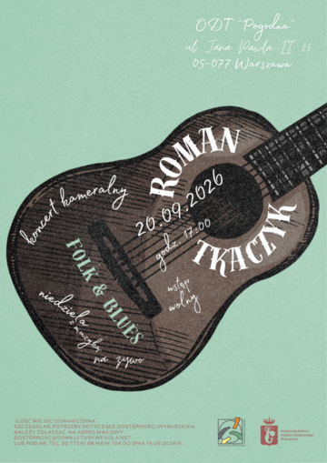 Plakat Koncert kameralny Romana Tkaczyka – muzyka inspirowana Mazurami i naturą