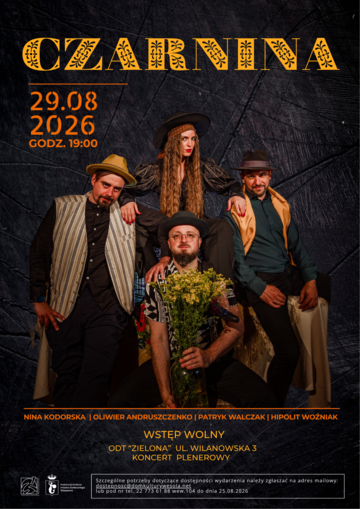 Plakat Koncert zespołu CZARNINA – etniczne inspiracje Orientu na żywo