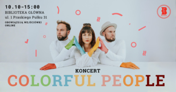Plakat Trio Colorful People z Czech i Słowacji zagra w Bibliotece Głównej w Wesołej
