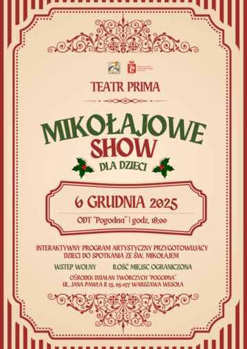 Blured Mikołajowe Show – interaktywny program artystyczny dla rodzin z udziałem Świętego Mikołaja