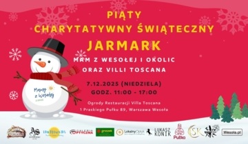 Plakat V Charytatywny Świąteczny Jarmark Mam z Wesołej i okolic oraz Villi Toscana