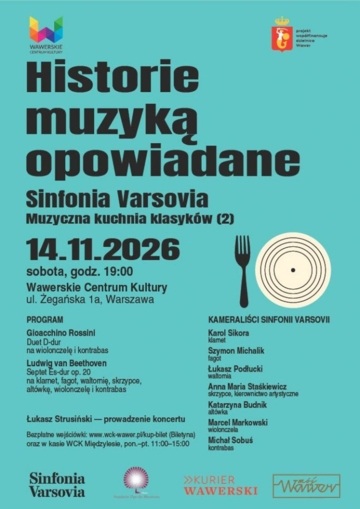 Plakat Rossini i septet Beethovena. Drugi koncert Sinfonii Varsovii w Międzylesiu