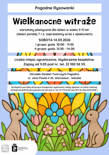 Blured Warsztaty plastyczne „Wielkanocne witraże” – grupa I (cykl Pogodne Rysowanki)