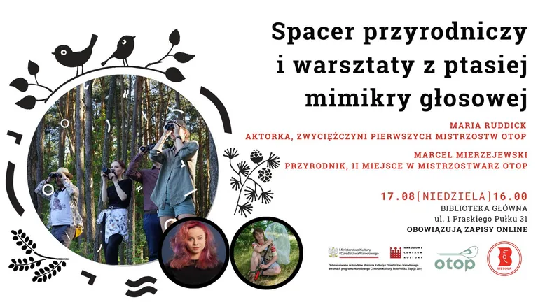 Spacer przyrodniczy oraz warsztaty ptasiej mimikry głosowej z udziałem ekspertów