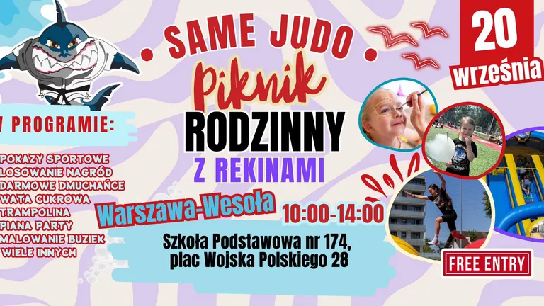 Piknik Rodzinny z Rekinami – sportowe atrakcje i zabawa z Klubem SameJudo