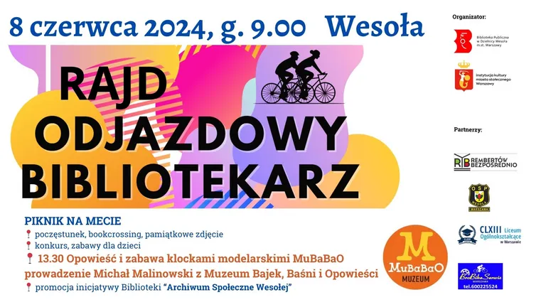Odjazdowy Bibliotekarz – Rajd Rowerowy w Wesołej