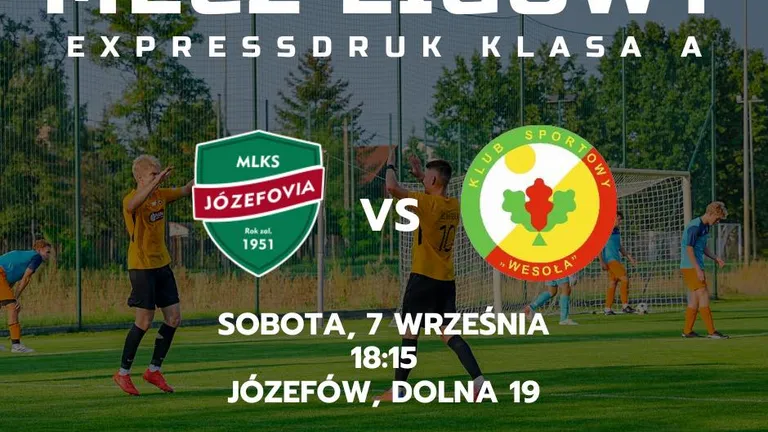 KS Wesoła zmierzy się z MLKS Józefovia II Józefów