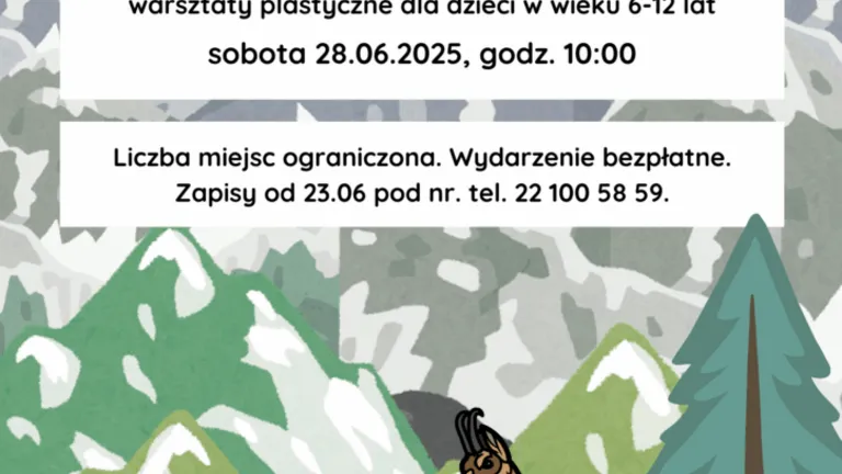 Bezpłatne warsztaty plastyczne „Tatry” dla dzieci w ramach cyklu Pogodne Rysowanki