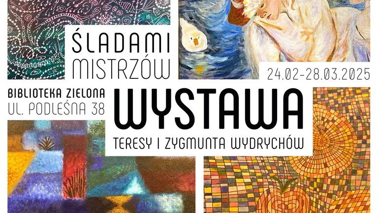 „Śladami Mistrzów” – wystawa Teresy i Zygmunta Wydrychów w Bibliotece w Zielonej