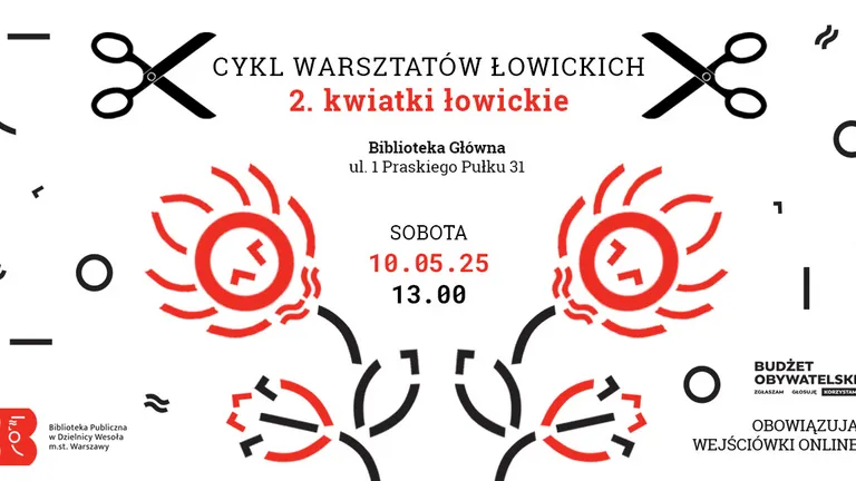 Warsztaty łowickie "Kwiatki łowickie" w Bibliotece w Wesołej