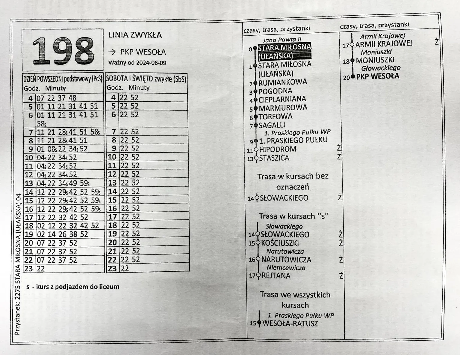 Zdjęcia do artykułu Zmiany w kursowaniu linii autobusowej 198 – kursy do Liceum im. Czesława Niemena
