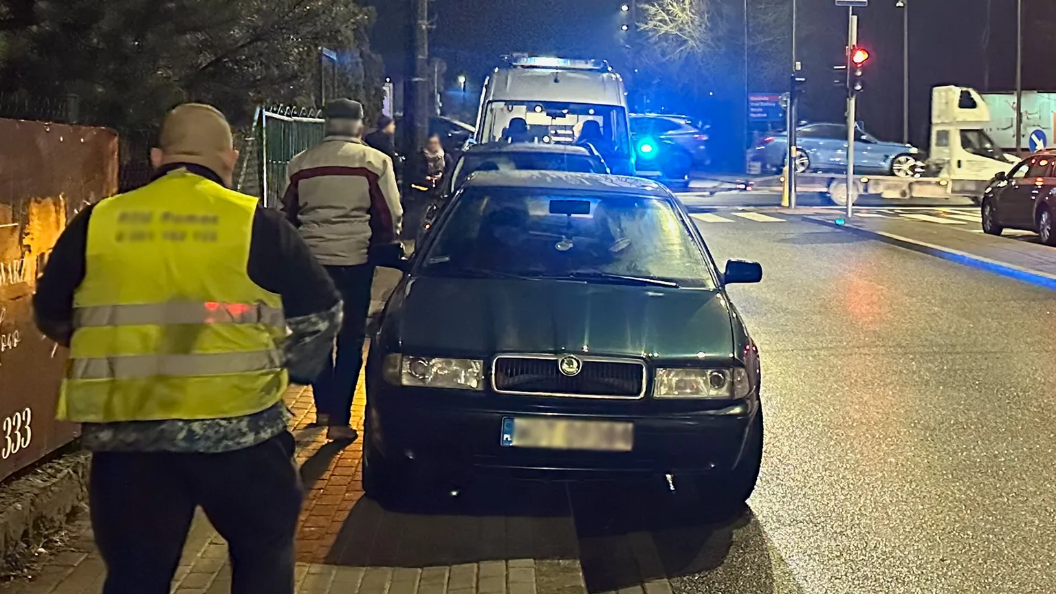 Stłuczka na Trakcie Brzeskim w kierunku Mińska Mazowieckiego