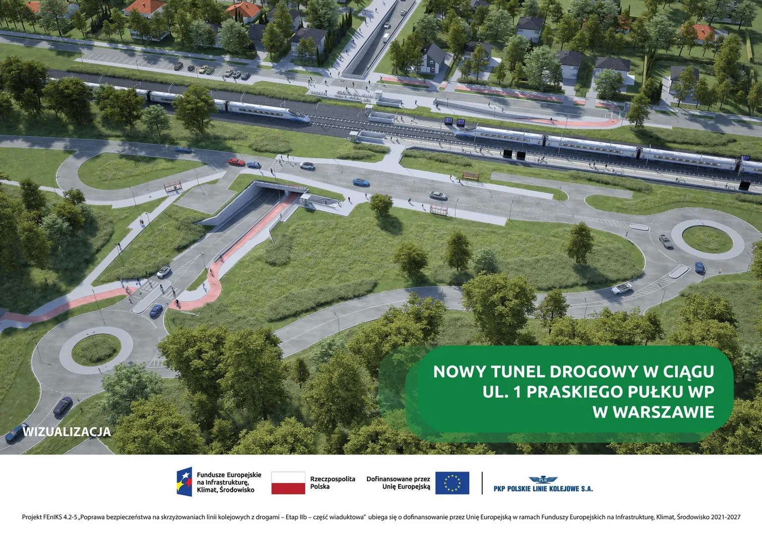 Wizualizacja tunelu w Wesołej