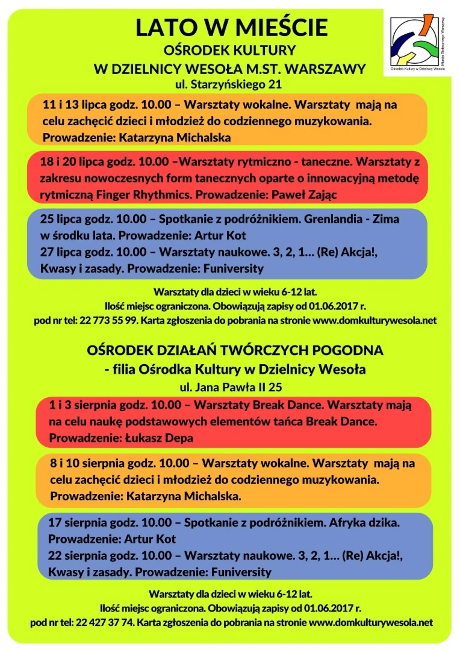 Plakat „Lato w mieście”