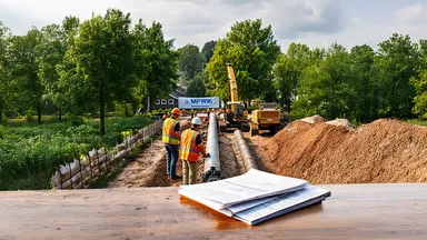 Zdjęcie do artykułu Inwestycje MPWiK w Wesołej: opóźnienia, wycinka drzew i wyzwania techniczne