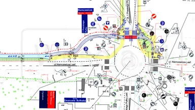Projekt ścieżki rowerowej - skrzyżowanie Niemcewicza i 1 Praskiego Pułku