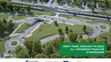 Wizualizacja tunelu w Wesołej