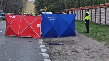 Zdjęcie do artykułu Nie żyje motocyklista, który potrącił pieszych w Marysinie Wawerskim