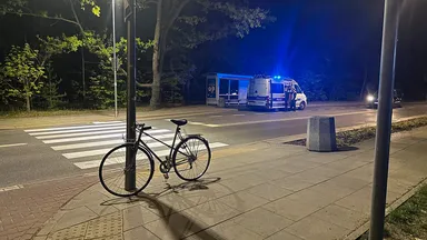 Zdjęcie do artykułu Zdarzenie przy ul. Wspólnej – rowerzystka trafiła do szpitala