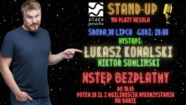Zdjęcie do artykułu Wieczór komedii z Łukaszem Kowalskim i Wiktorem Sumlińskim - Stand-up na Plaży Wesoła