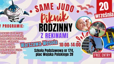 Zdjęcie do artykułu Piknik Rodzinny z Rekinami – sportowe atrakcje i zabawa z Klubem SameJudo