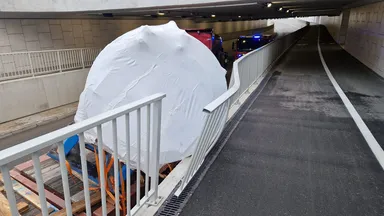 Duże utrudnienia w Sulejówku po uszkodzeniu nowego tunelu