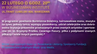 Zdjęcie do artykułu Dobroczynny Bal Karnawałowy "Odmienić Życie" 