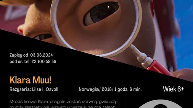 Zdjęcie do artykułu Kino Pogodna zaprasza na projekcję filmu animowanego 'Klara Muu'