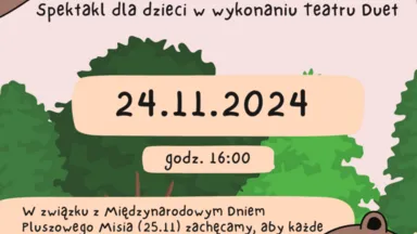 Zdjęcie do artykułu Spektakl dla dzieci: Niedźwiedź strażnik lasu w Teatrze Duet