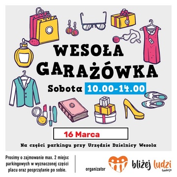 Plakat Wesoła Garażówka Sąsiedzka: Spotkajmy się i wymieńmy "przydasiów"!