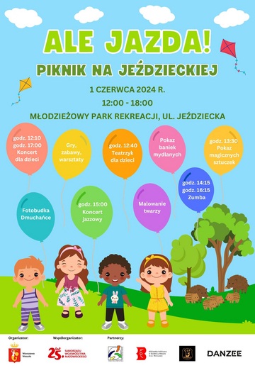 Plakat Ale Jazda! Piknik na Jeździeckiej – Dzień Dziecka pełen atrakcji