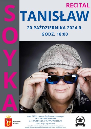 Plakat Stanisław Soyka zagra recital w Wesołej – Niezapomniany wieczór z muzyką