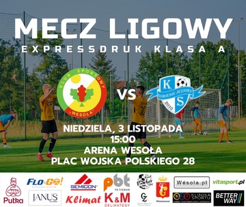 Plakat Mecz KS Wesoła vs KS Sobienie Jeziory