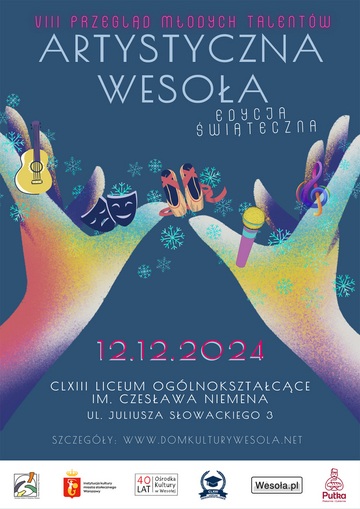 Plakat Świąteczny VIII Przegląd Młodych Talentów w Wesołej