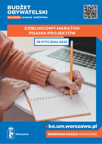 Plakat Dzielnicowy Maraton Pisania Projektów: Budżet Obywatelski 2026