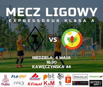 Plakat Mecz AKS Zły Warszawa – KS Wesoła w rundzie wiosennej