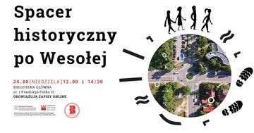 Plakat Spacer historyczny po Wesołej z przewodnikiem Maciejem Piwowarczukiem