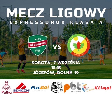 Plakat KS Wesoła zmierzy się z MLKS Józefovia II Józefów