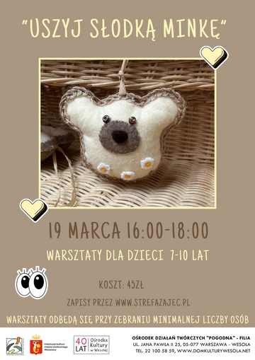 Plakat Kreatywne warsztaty szycia dla najmłodszych!