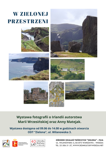 Plakat Artystyczne wystawy w ODT 'Zielona' - Czerwcowa fotografia Irlandii