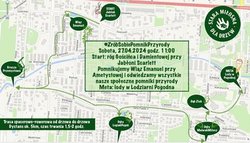 Plakat Wycieczka rowerowa śladami drzew