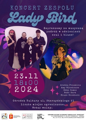 Plakat Magiczny wieczór z zespołem Lady Bird w Wesołej