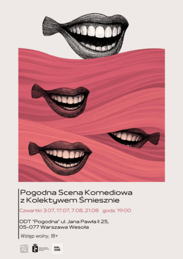 Plakat Pogodna Scena Komediowa – improwizacje Kolektywu Śmiesznie w ODT „Pogodna”