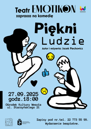 Plakat Spektakl „Piękni ludzie” w wykonaniu Teatru Emotikon